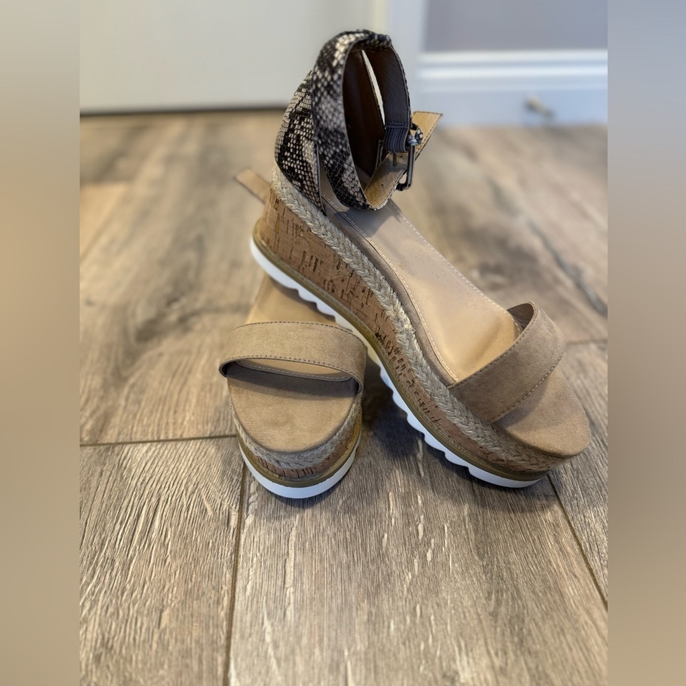 JustFab platform sandals